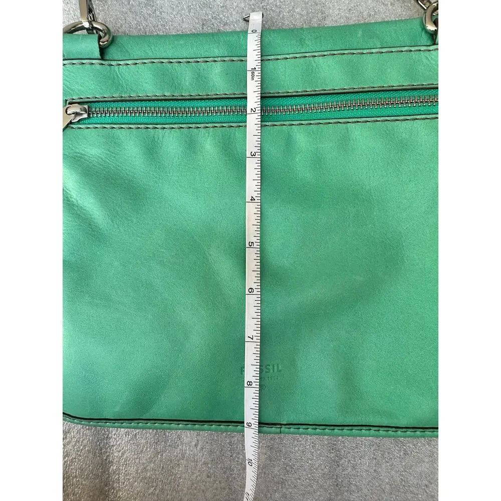 Fossil Turquoise / Mint Green Leather Crossbody Bag